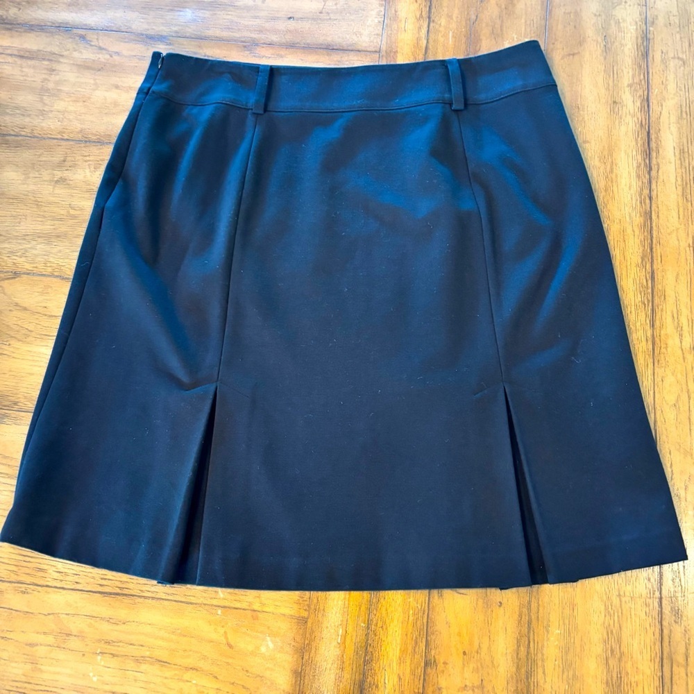 Ann Taylor Black Classic Pleat Skirt,size 16, Office Church Everyday Preppy Chic - Picture 4 of 9